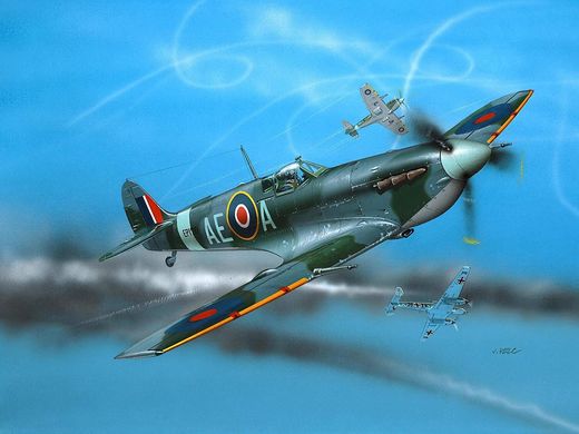 Винищувач Supermarine Spitfire Mk V (Подарунковий набір), 1:72, Revell, 64164