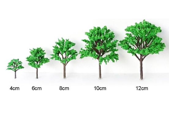 Деревья для диорам, набор 5 шт. (4-12 см)