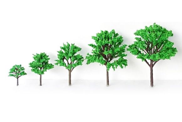 Деревья для диорам, набор 5 шт. (4-12 см)