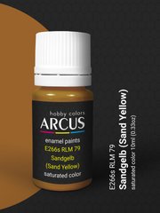 Краска Arcus E266 RLM79 Sandgelb, 10 мл, эмалевая