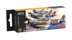 Набор эмалевых красок "RAF WW2 Day Fighters", Arcus, 3011
