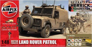 Подарочный набор с моделью автомобиля Land Rover и фигурок "Британские войска", 1:48, Airfix, 50121