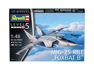 Радянський літак-розвідник МіГ-25 РБТ Foxbat B, 1:48, Revell, 03931