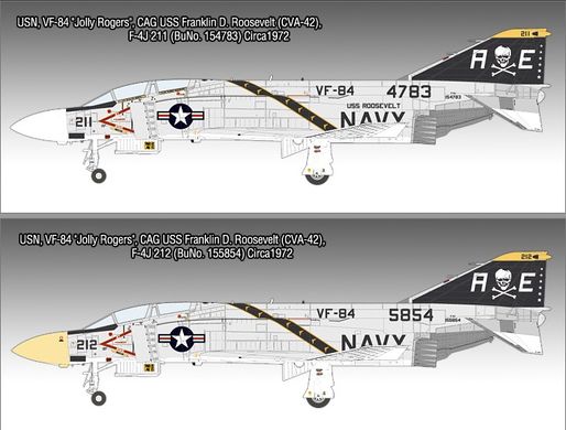 Винищувач USN F-4J "VF-84 Jolly Rogers", 1:48, Academy, 12305 (Збірна модель)