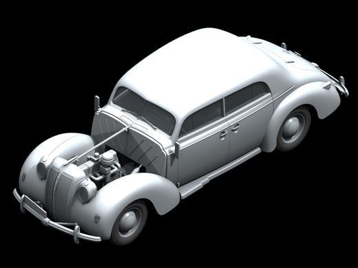 Admiral Saloon - Німецький пасажирський автомобіль 2МВ, 1:24, ICM, 24023 (Збірна модель)