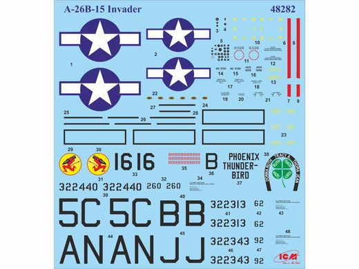 Американский бомбардировщик A-26B-15 Invader, ІІ МВ, 1:48, ICM, 48282 (Сборная модель)