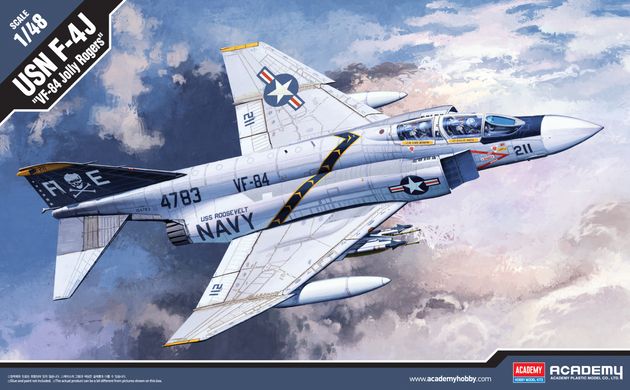 Винищувач USN F-4J "VF-84 Jolly Rogers", 1:48, Academy, 12305 (Збірна модель)