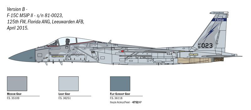 Винищувач F-15C Eagle, 1:72, Italeri, 1415 (Збірна модель)