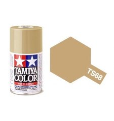 Краска - спрей TS-68 (Wooden deck tan) коричневая деревянная палуба, Tamiya, 85068