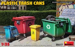 Пластмассовые мусорные баки / Plastic trash cans, 1:35, MiniArt, 35617