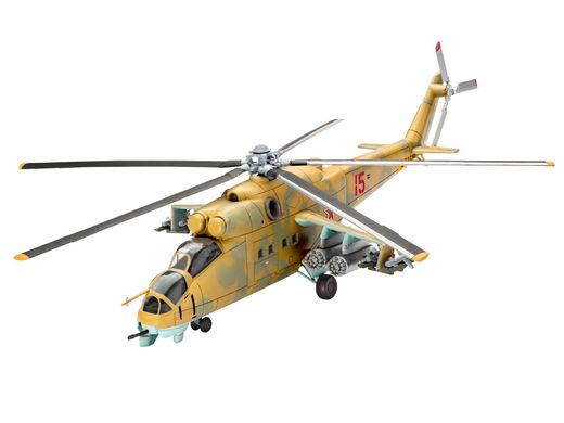 Ударный вертолет Mil Mi-24D Hind, 1:100, Revell, 64951 (Подарочный набор)