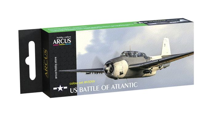 Набор ариловых красок "US Battle of Atlantic", Arcus, A5099