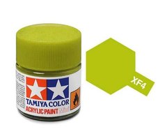 XF-4, Акриловая краска Tamiya Mini, желто-зеленый (матовая), 10 мл, 81704