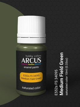 Краска Arcus E552 FS 34095, Medium Field Green, эмалевая