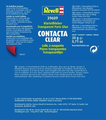 Клей для прозрачных деталей Contacta Clear, 20 г, Revell, 39609