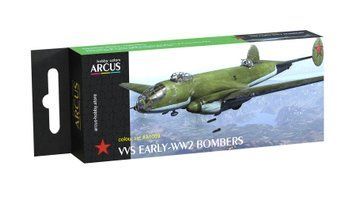 Набір акрилових фарб "VVS Early-WW2 Bombers", Arcus A1009