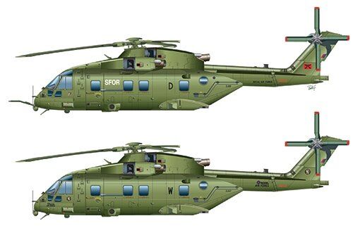 Вертолет Merlin HC.3, 1:72, Italeri, 1316