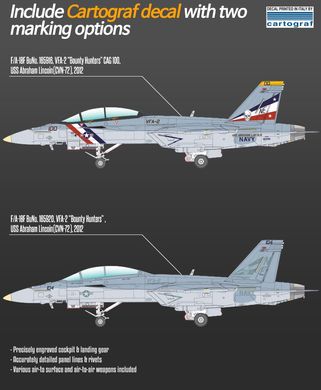 Винищувач USN F/A-18F "VFA-2 Bounty Hunters", 1:72, Academy, 12567 (Збірна модель)