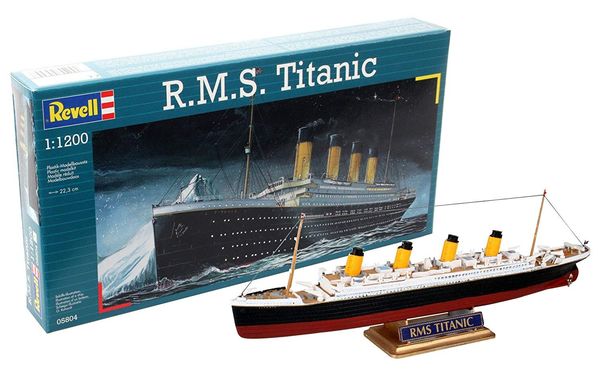 Пароход "R.M.S Titanic", Revell 1:1200, 05804 (Подарочный набор)