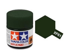 XF-61, Акриловая краска Tamiya Mini, темно-зеленый (матовая), 10 мл, 81761