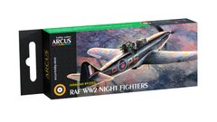 Набор акриловых красок "RAF WW2 Night Fighters", Arcus, A3005