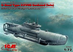 Німецький підводний човен типу XXVII "Seehund" (пізня), 1:72, ICM, S.007