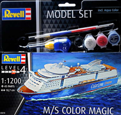Круизное судно M/S Color Magic 1:1200, Revell, 05818 (Подарочный набор)