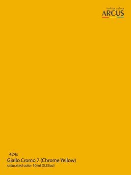 Фарба Arcus A424 Giallo Cromo 7 (Chrome Yellow), 10 мл, акрилова