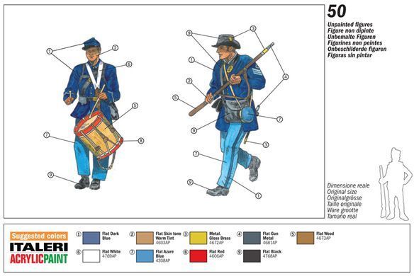 Союзная пехота (американская гражданская война) Union Infantry (Amer.Civil War), 1:72, Italeri, 6177 (Сборные фигуры)