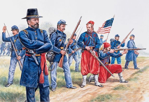 Союзная пехота и Зуавы (Union Infantry and Zouaves), 1:72, Italeri, 6012 (Сборные фигуры)