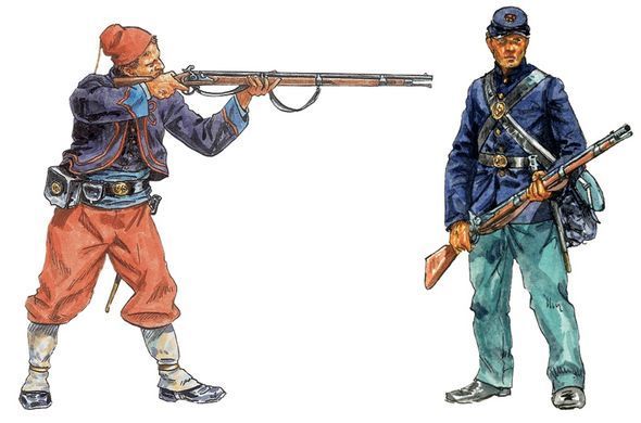 Союзная пехота и Зуавы (Union Infantry and Zouaves), 1:72, Italeri, 6012 (Сборные фигуры)