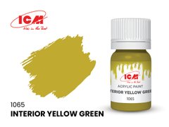 1065 Интерьерный желтый, акриловая краска, ICM, 12 мл