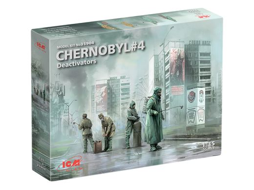 Чернобыль #4. Деактиваторы (4 фигурки), 1:35, ICM, 35904 (Сборная модель)