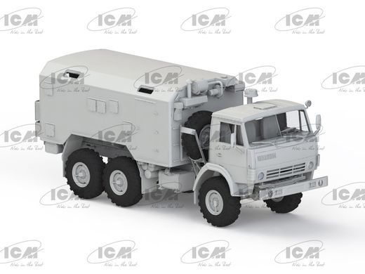 Збірна модель КАМАЗ-4310 ЗСУ з кунгом, 1:35, ICM, 35004
