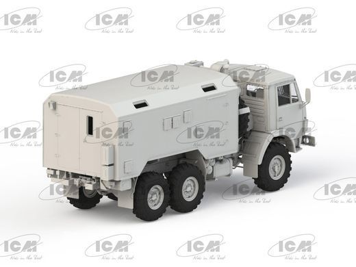 Збірна модель КАМАЗ-4310 ЗСУ з кунгом, 1:35, ICM, 35004