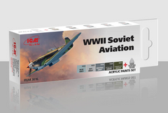 Набір акрилових фарб для радянської авіації Другої світової війни, ICM, 3016