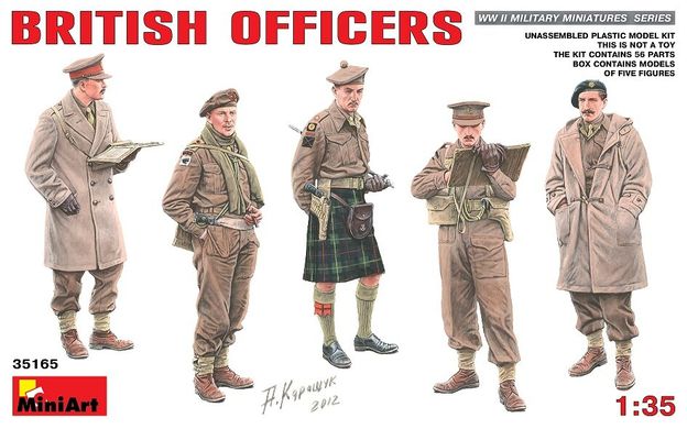 Британские офицеры, сборные фигуры 1:35, MiniArt, 35165