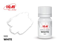 1001 Белый, акриловая краска, ICM, 12 мл