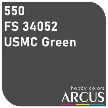 Фарба Arcus E550 FS 34052 USMC Green, 10 мл, емалева
