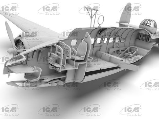 Збірна модель Lockheed Hudson Mk III, WWII British Reconnaissance Bomber, 1:48, ICM, 48331