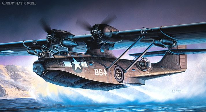 Морской патрульный бомбардировщик PBY-5A CATALINA "Black Cat", 1:72, Academy, 12487 (Сборная модель)