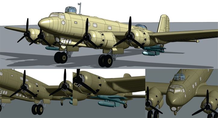 Немецкий военный четырехмоторный самолет FW200C-6 Condor, 1:144, Roden, 340 (Сборная модель)