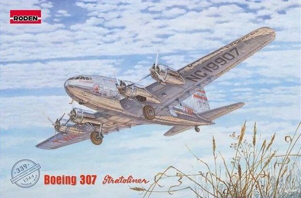 Транспортный самолет Боинг 307 Stratoliner, 1:144, Roden, 339 (Сборная модель)
