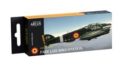 Набір емалевих фарб "FARR Late-WW2 Aviation", Arcus, 4002