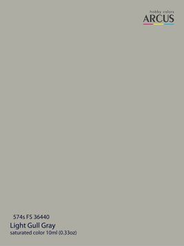 Фарба Arcus A574 FS 36440 Light Gull Gray, 10 мл, акрилова