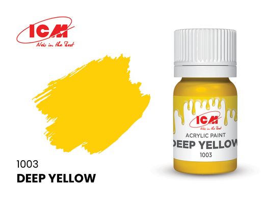1003 Желтый, акриловая краска, ICM, 12 мл