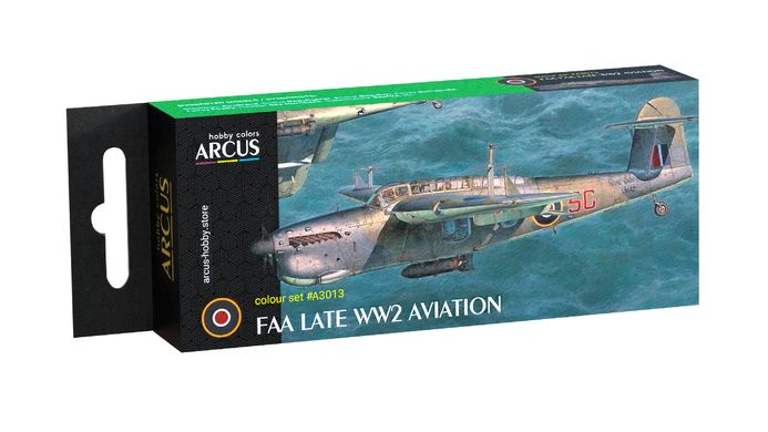 Набор акриловых красок "FAA Early-WW2 Fighters", Arcus, A3013