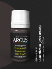 Краска Arcus 284 RLM61 Dunkelbraun, эмалевая