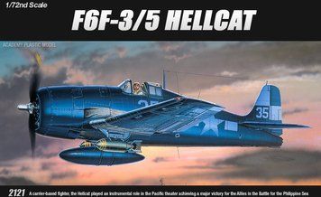Сборная модель Grumman F6F-3/5 WWII USN FIGHTER, 1:72, Academy, 12481