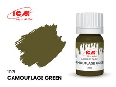 1071 Камуфляжний зелений, акрилова фарба, ICM, 12 мл